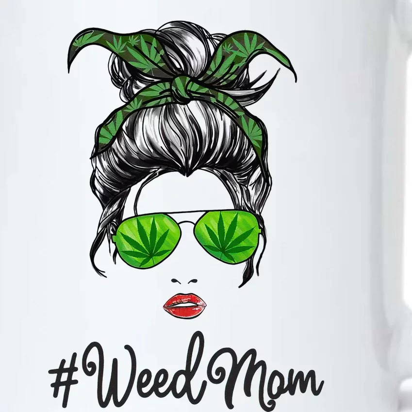 Classy Mom Life with Leopard Mom Marijuana Weed Lover Black Color Changing Mug