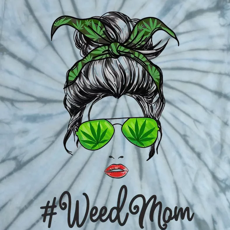 Classy Mom Life with Leopard Mom Marijuana Weed Lover Tie-Dye T-Shirt