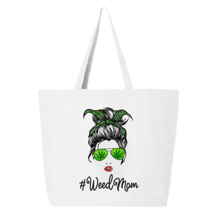 Classy Mom Life with Leopard Mom Marijuana Weed Lover 25L Jumbo Tote