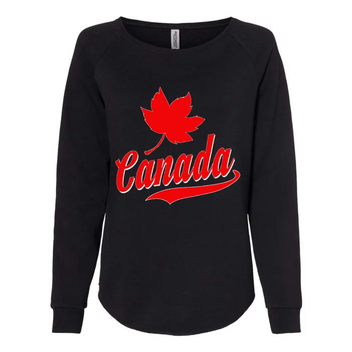 Canadian Maple Leaf Country Canada Womens California Wash Sweatshirt