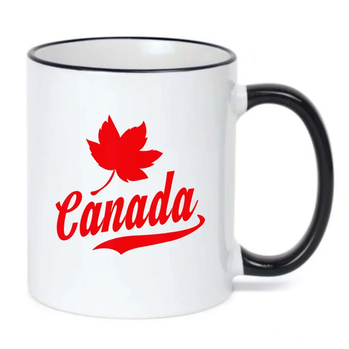 Canadian Maple Leaf Country Canada Black Color Changing Mug