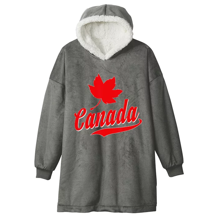 Canadian Maple Leaf Country Canada Hooded Wearable Blanket