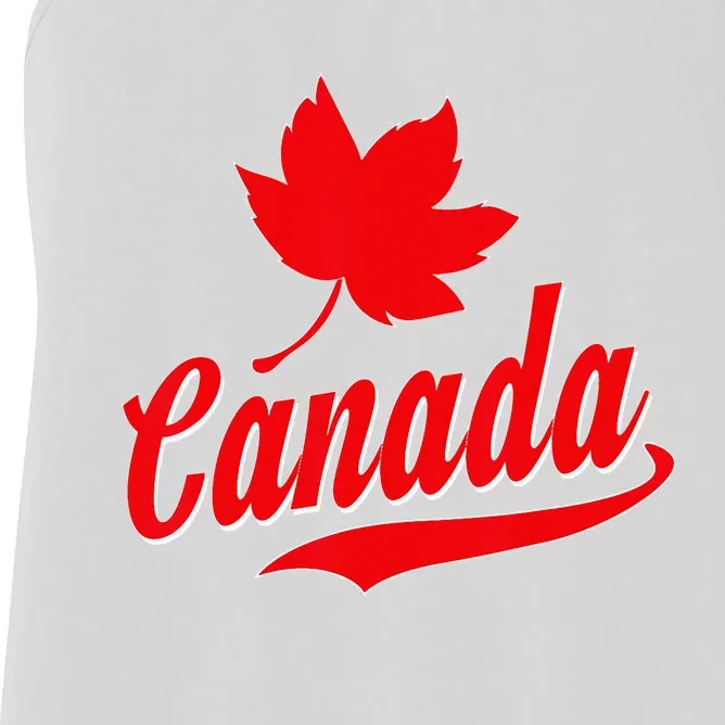 Canadian Maple Leaf Country Canada Women's Racerback Tank