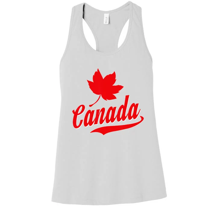 Canadian Maple Leaf Country Canada Women's Racerback Tank