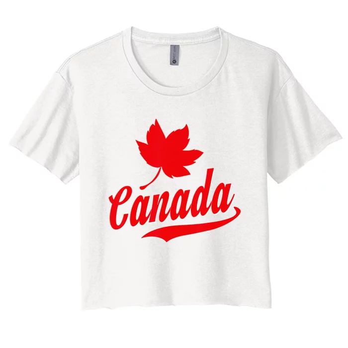 Canadian Maple Leaf Country Canada Women's Crop Top Tee