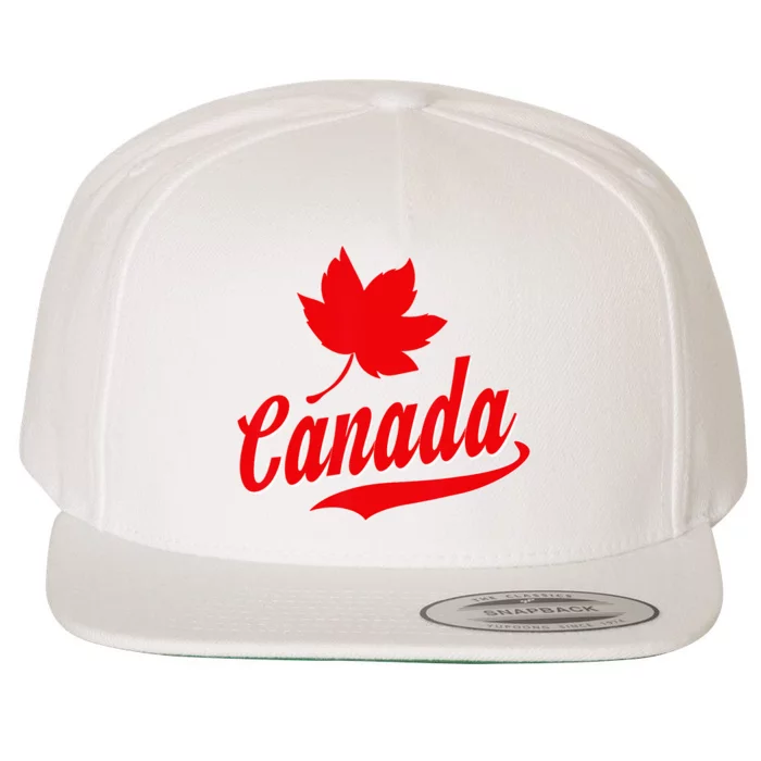 Canadian Maple Leaf Country Canada Wool Snapback Cap