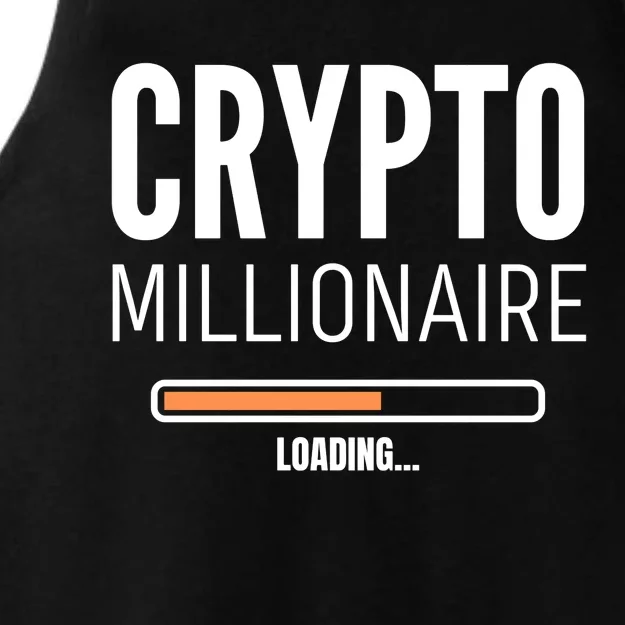 Crypto Millionaire Loading Funny Crypto Currency Ladies Tri-Blend Wicking Tank