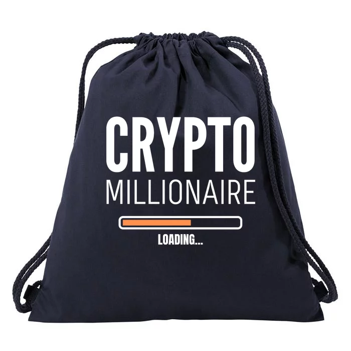 Crypto Millionaire Loading Funny Crypto Currency Drawstring Bag