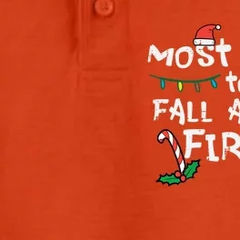 Christmas Most Likely To Fall Asleep First Funny Xmas Family Cute Gift Dry Zone Grid Performance Polo