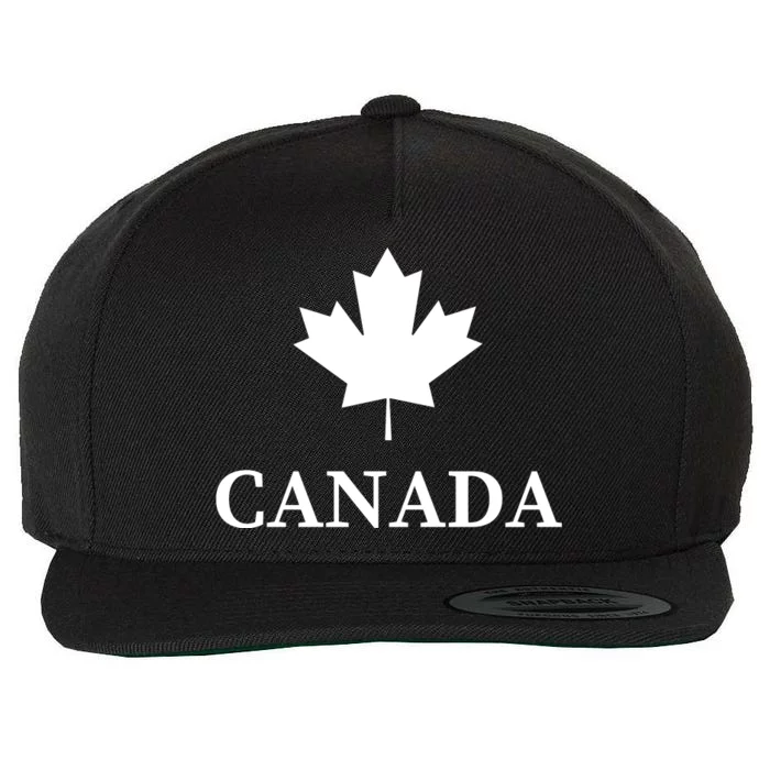 Canada Maple Leaf Canadian Flag Wool Snapback Cap