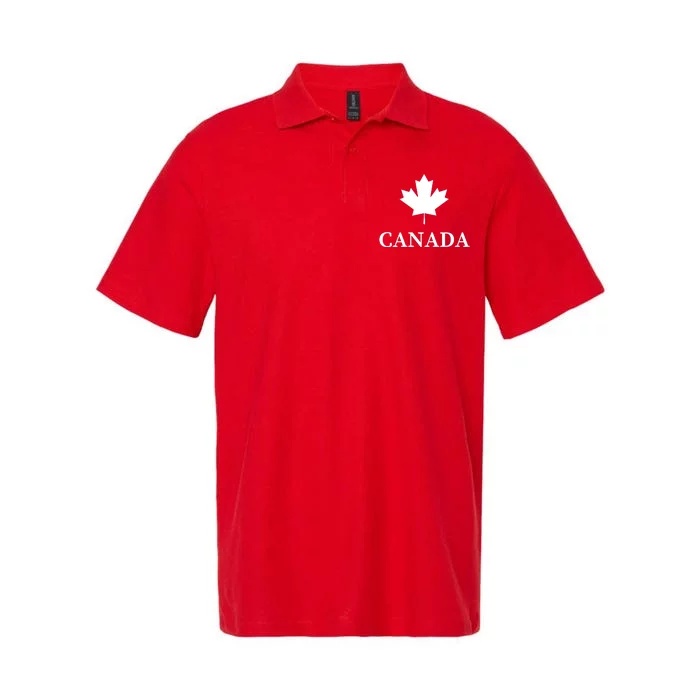 Canada Maple Leaf Canadian Flag Softstyle Adult Sport Polo