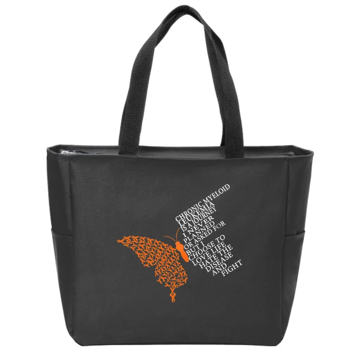 Chronic Myeloid Leukemia Warrior Zip Tote Bag