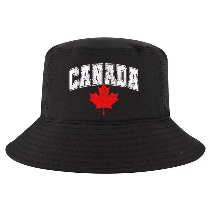 Canada Maple Leaf Canadian Flag Pride Cool Comfort Performance Bucket Hat