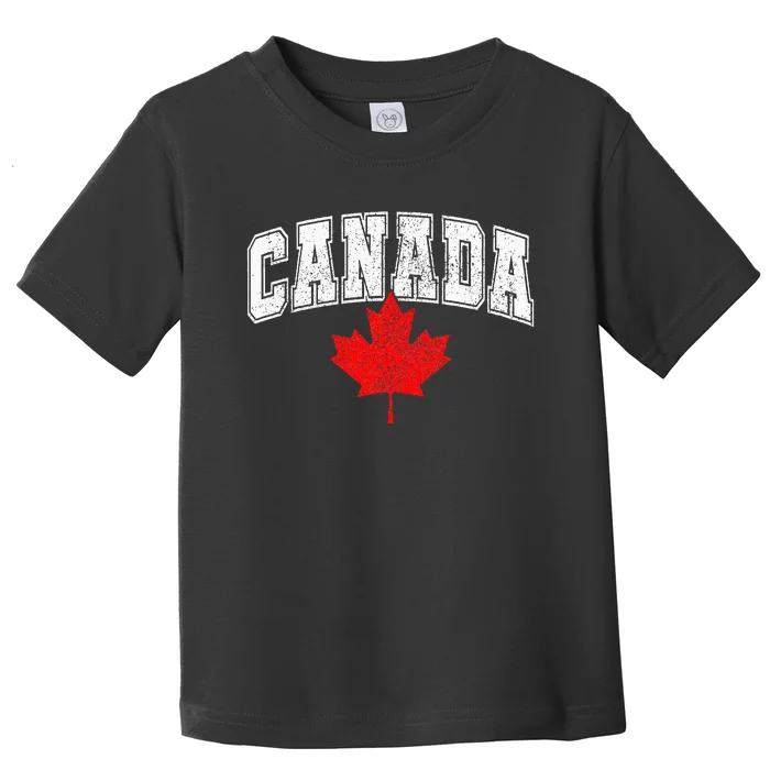 Canada Maple Leaf Canadian Flag Pride Toddler T-Shirt