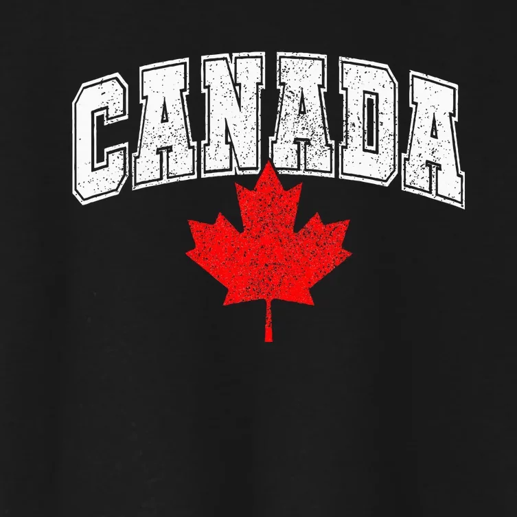 Canada Maple Leaf Canadian Flag Pride Women's Crop Top Tee