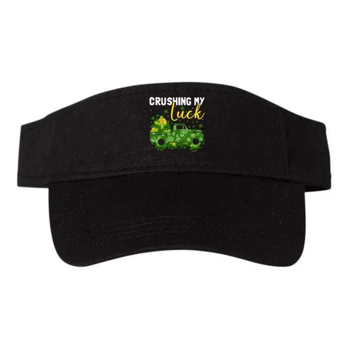 Crushing My Luck Green Lucky Truck Saint Patrick's Day Gift Idea Valucap Bio-Washed Visor