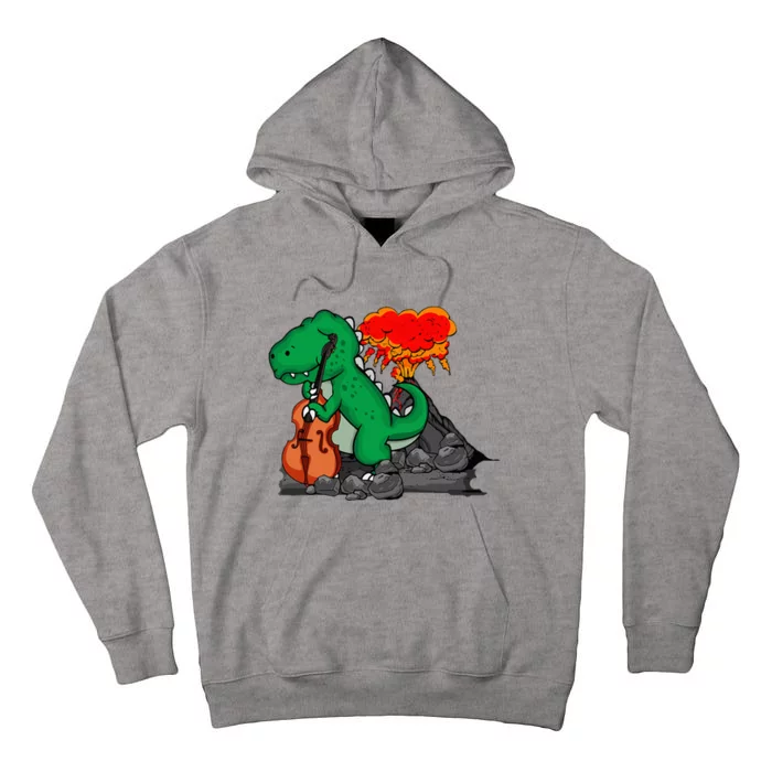 Contrabass Music Lover Dinosaur Musician Double Bass Tall Hoodie