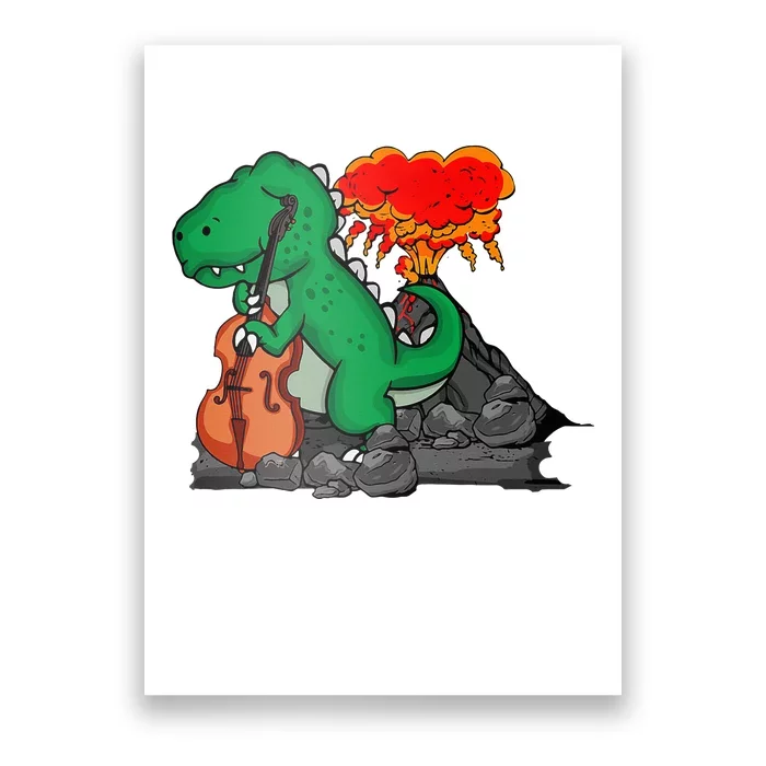 Contrabass Music Lover Dinosaur Musician Double Bass Poster