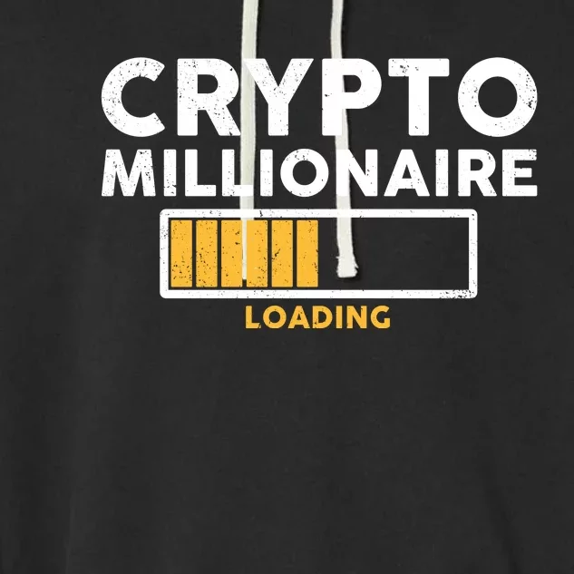 Crypto Millionaire Loading Garment-Dyed Fleece Hoodie