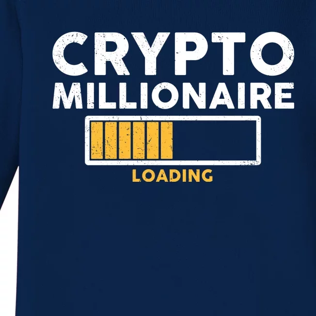 Crypto Millionaire Loading Baby Long Sleeve Bodysuit