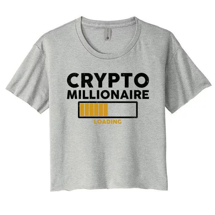 Crypto Millionaire Loading Women's Crop Top Tee