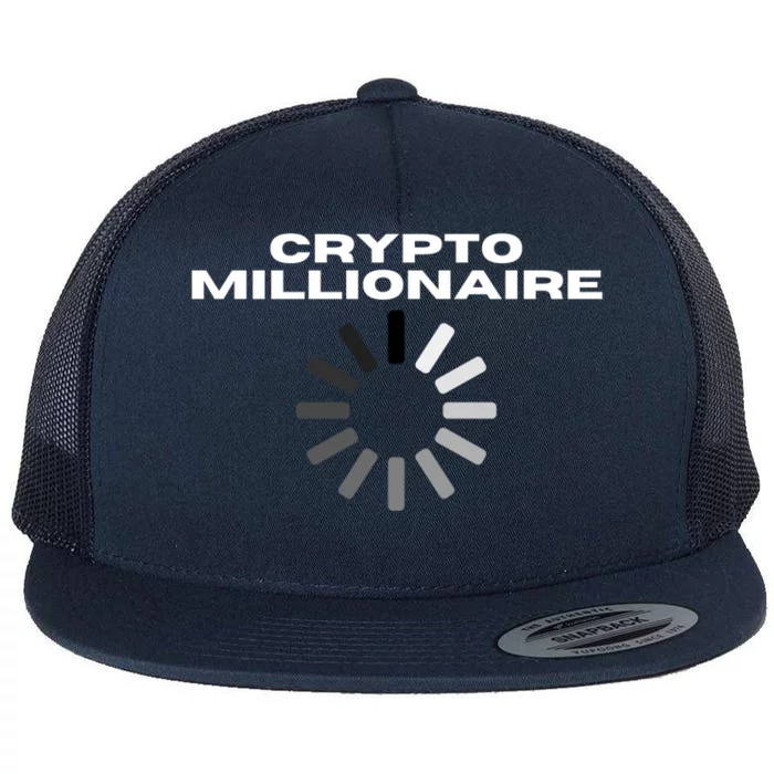 Crypto Millionaire Loading Flat Bill Trucker Hat