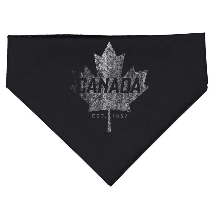 Canada Maple Leaf Canada Est. 1867 Vintage Sport USA-Made Doggie Bandana