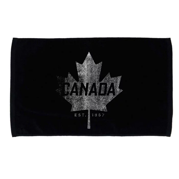 Canada Maple Leaf Canada Est. 1867 Vintage Sport Microfiber Hand Towel