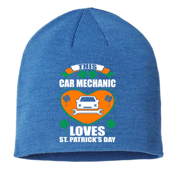 Car Mechanic Loves St Patrick Day Irish Gift 8 1/2in Sustainable Knit Beanie