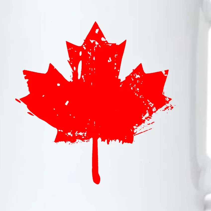 Canada Maple Leaf Canadian Flag Distressed Design Cool Gift Black Color Changing Mug