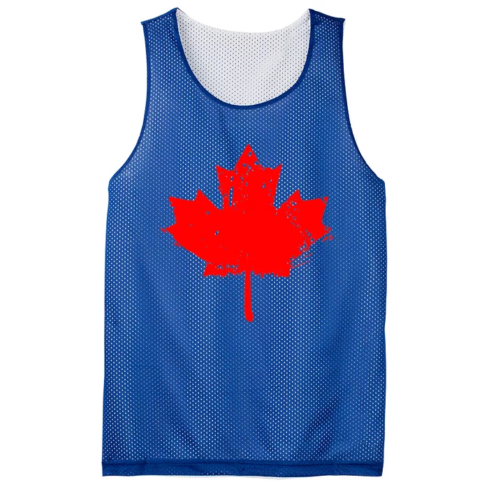 Canada Maple Leaf Canadian Flag Distressed Design Cool Gift Mesh Reversible Basketball Jersey Tank