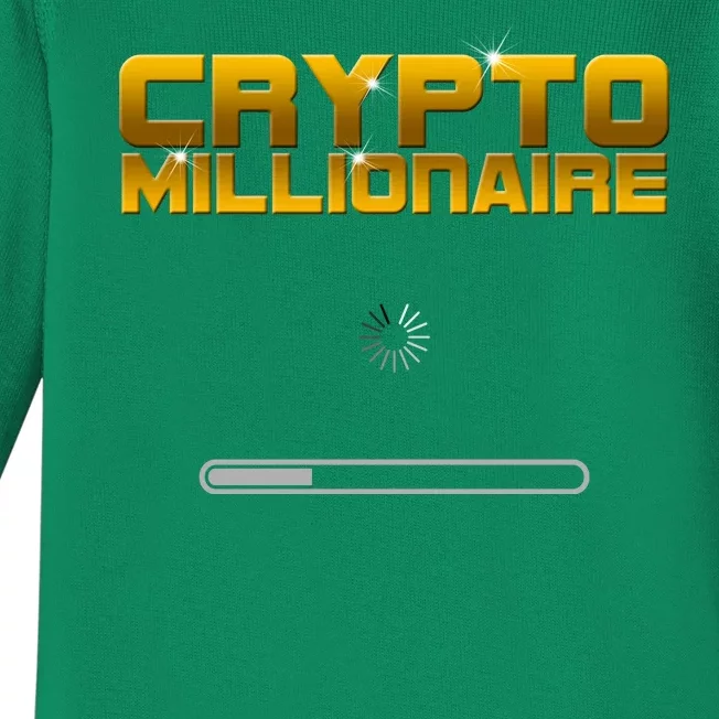 Crypto Millionaire Loading Baby Long Sleeve Bodysuit