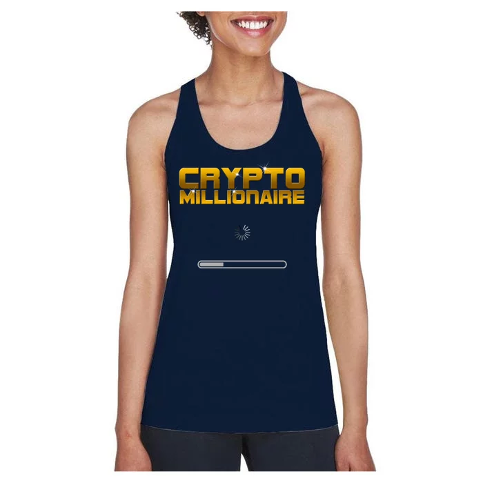 Crypto Millionaire Loading Women's Racerback Tank