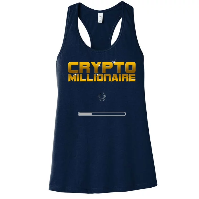 Crypto Millionaire Loading Women's Racerback Tank