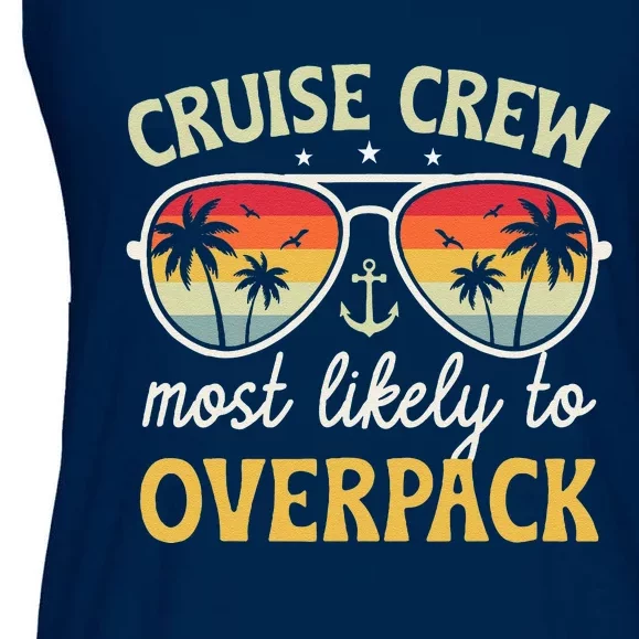 Cruise Most Likely To Overpack Matching Family Cruise 2024 Ladies Essential Flowy Tank