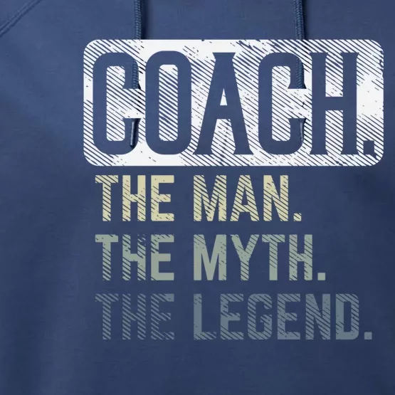 Coach Myth Legend Basketball Pe Soccer Football Gift Cute Gift Performance Fleece Hoodie