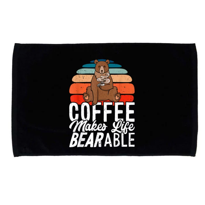 Coffe Make Life Bearable Microfiber Hand Towel