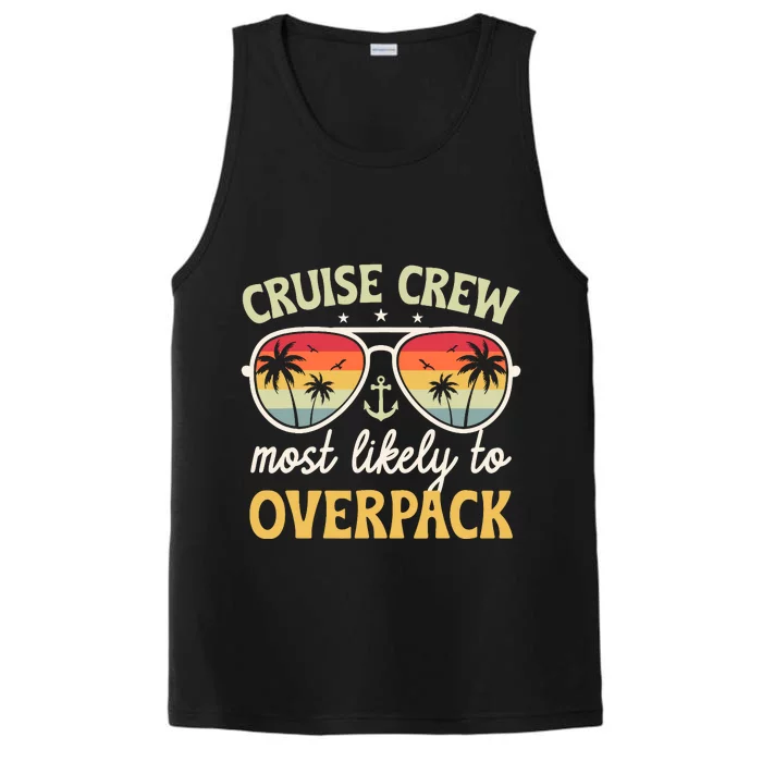 Cruise Most Likely To Overpack Matching Family Cruise 2024 Performance Tank