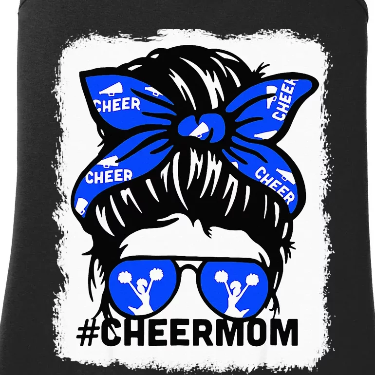 Cheer Mom Leopard Cheerleader Bleached Mother's Day Ladies Essential Tank