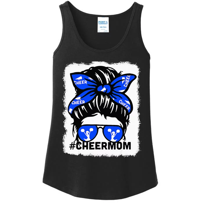 Cheer Mom Leopard Cheerleader Bleached Mother's Day Ladies Essential Tank