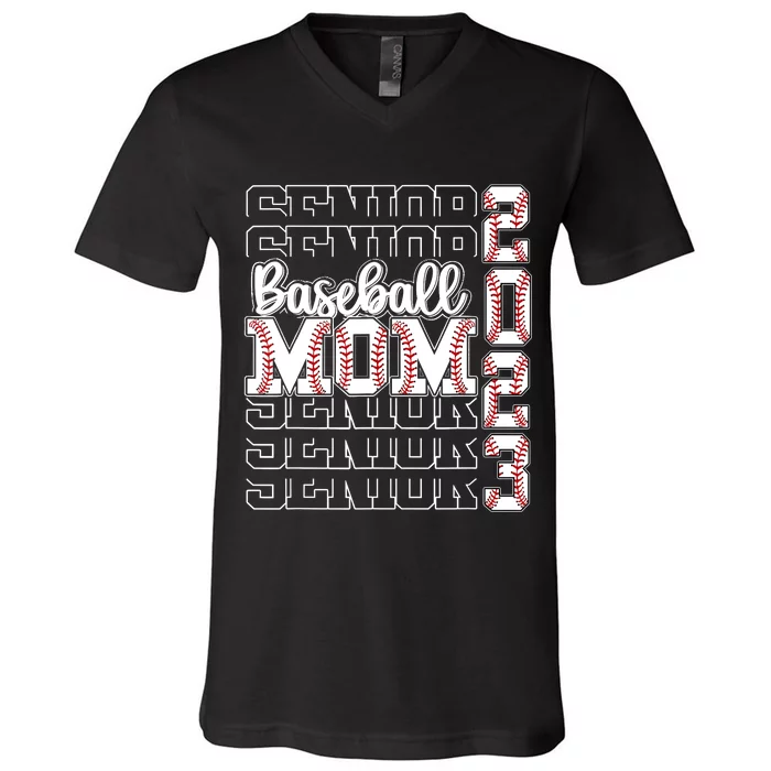 Cheer Mom Leopard Cheerleader For Wo Mothers Day V-Neck T-Shirt