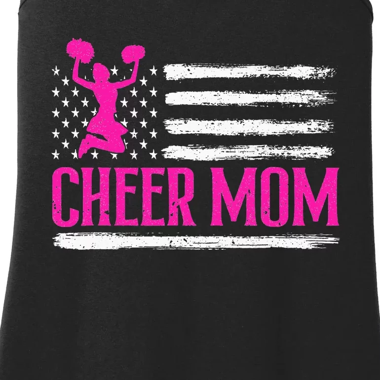 Cheer Mom Leopard Proud Cheerleader Mother Team Ladies Essential Tank