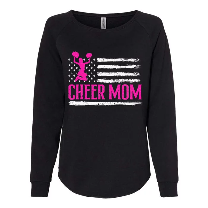 Cheer Mom Leopard Proud Cheerleader Mother Team Womens California Wash Sweatshirt