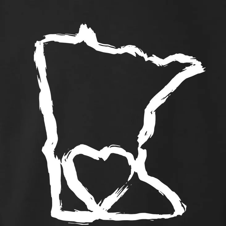 Cute Minnesota Love Mn State Outline With Heart Toddler Hoodie