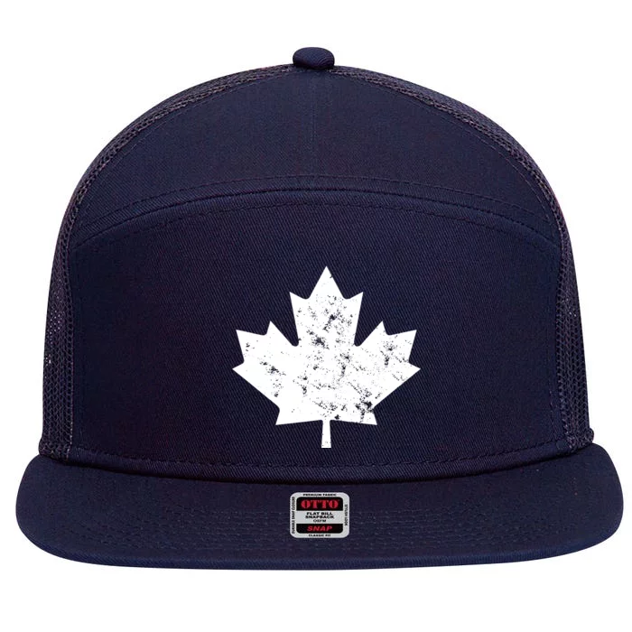 Canada Maple Leaf Flag Vintage Red White Canada Day Tank Top 7 Panel Mesh Trucker Snapback Hat