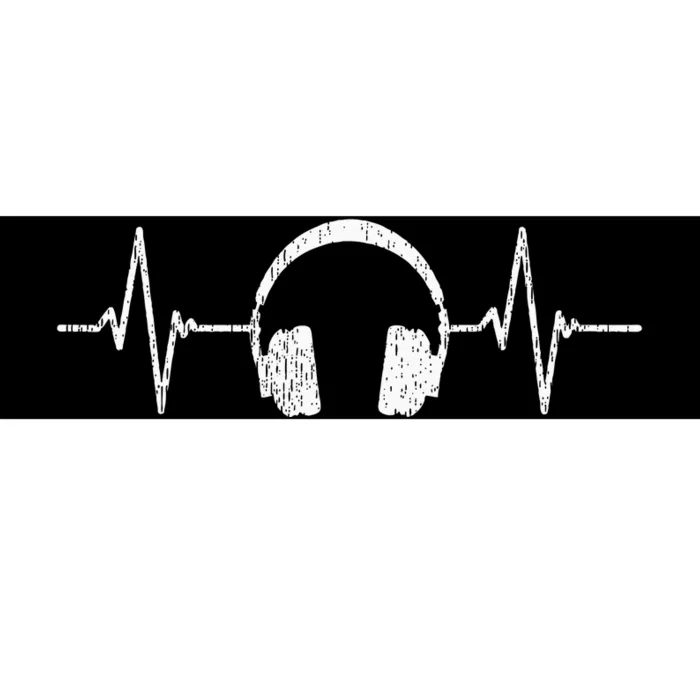 Cool Music Lover Producer DJ Present Heartbeat Headphones Bumper Sticker