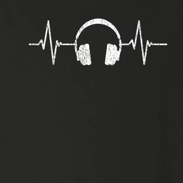 Cool Music Lover Producer DJ Present Heartbeat Headphones Toddler Long Sleeve Shirt