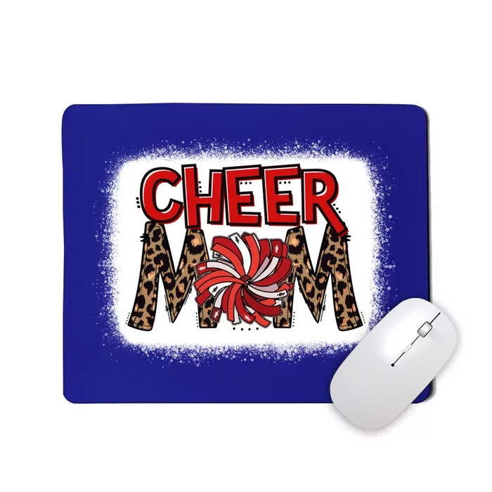 Cheer Mom Leopard Bleached Proud Cheerleader Pom Pom Gift Mousepad