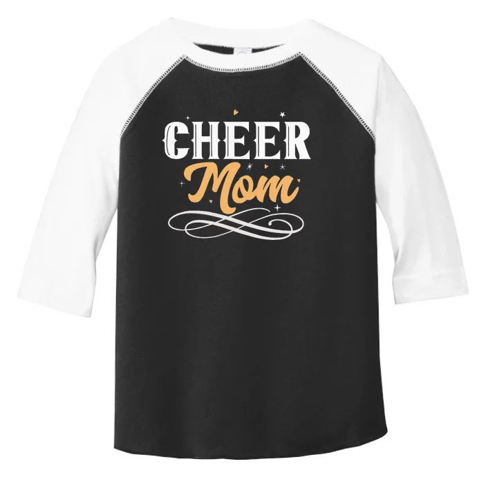 Cheer Mom Leopard Cheerleader Bleached Mothers Day Toddler Fine Jersey T-Shirt