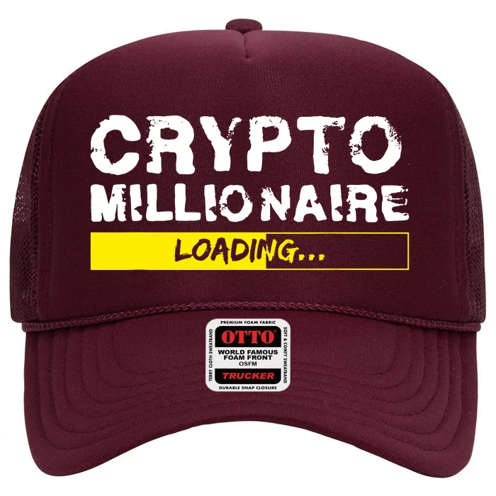 Crypto Millionaire Loading High Crown Mesh Trucker Hat